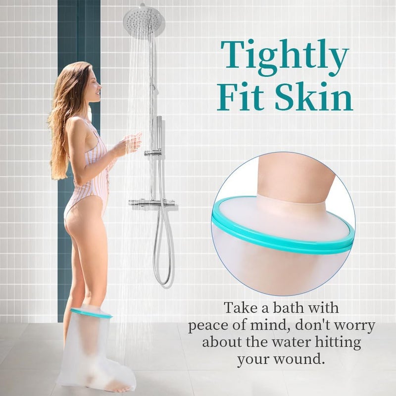 CIVJET Cast Covers for Shower Foot Soft Green Adult, Waterproof Cast Cover/Bag, Cast Protector for Shower Arm Post Surgery, Shower Sleeve for Arm Cast Showering/Swimming - Image 4